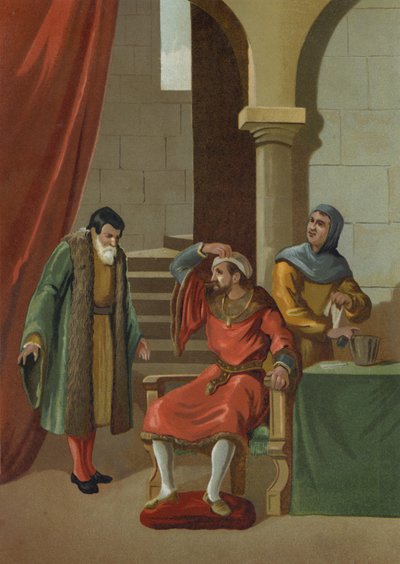 John II of Aragon and Navarre Undergoing a Cataract Operation by Spanish School